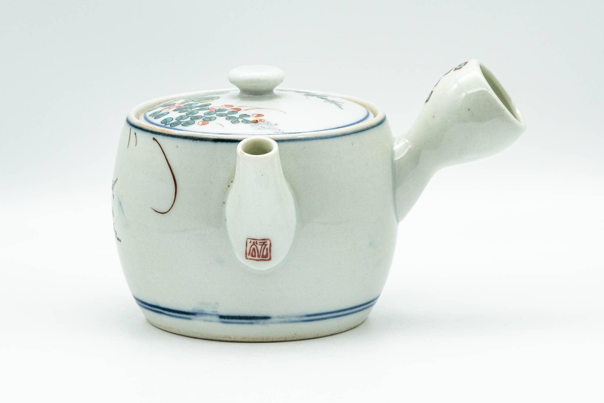 Japanese Kyusu - Birds and Flowers Arita-yaki Debeso Teapot - 360ml