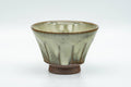Japanese Teacup - Milky Sage Drip-Glazed Yunomi - 110ml