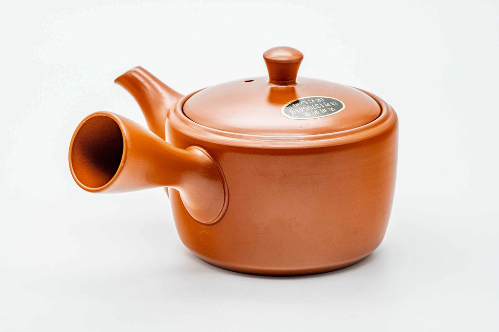 Japanese Kyusu - Classic Red Shudei Tokoname-yaki Mesh Teapot - 330ml