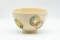 Japanese Matcha Bowl - Gold Geometric Patterned Kyo-yaki Chawan - 300ml