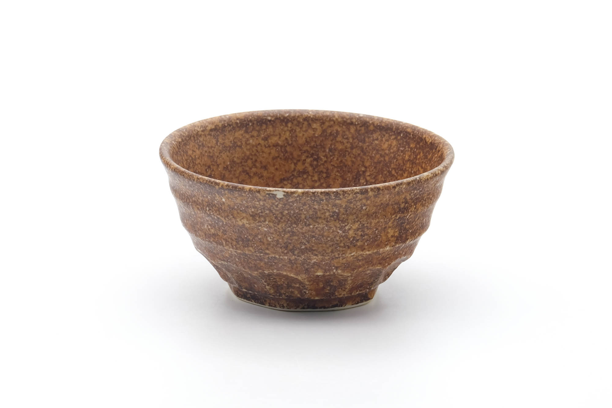 Japanese Teacup - Earthy Brown Geometric-shaped Yunomi - 240ml