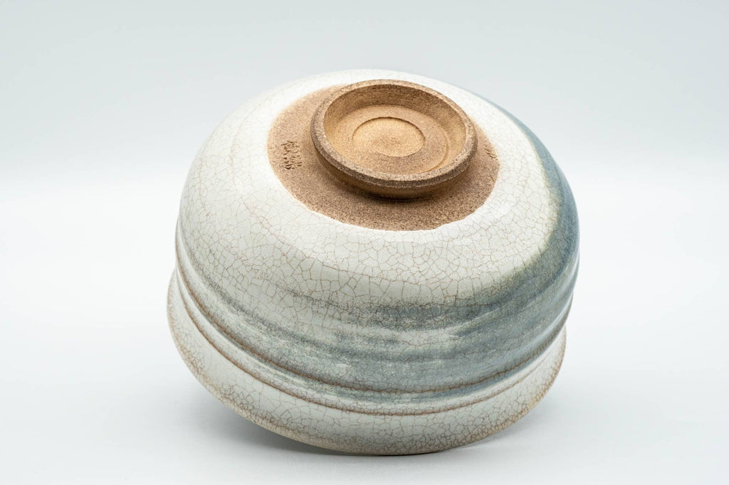 Japanese Matcha Bowl - Crazed Teal Hakeme Glazed Chawan - 400ml