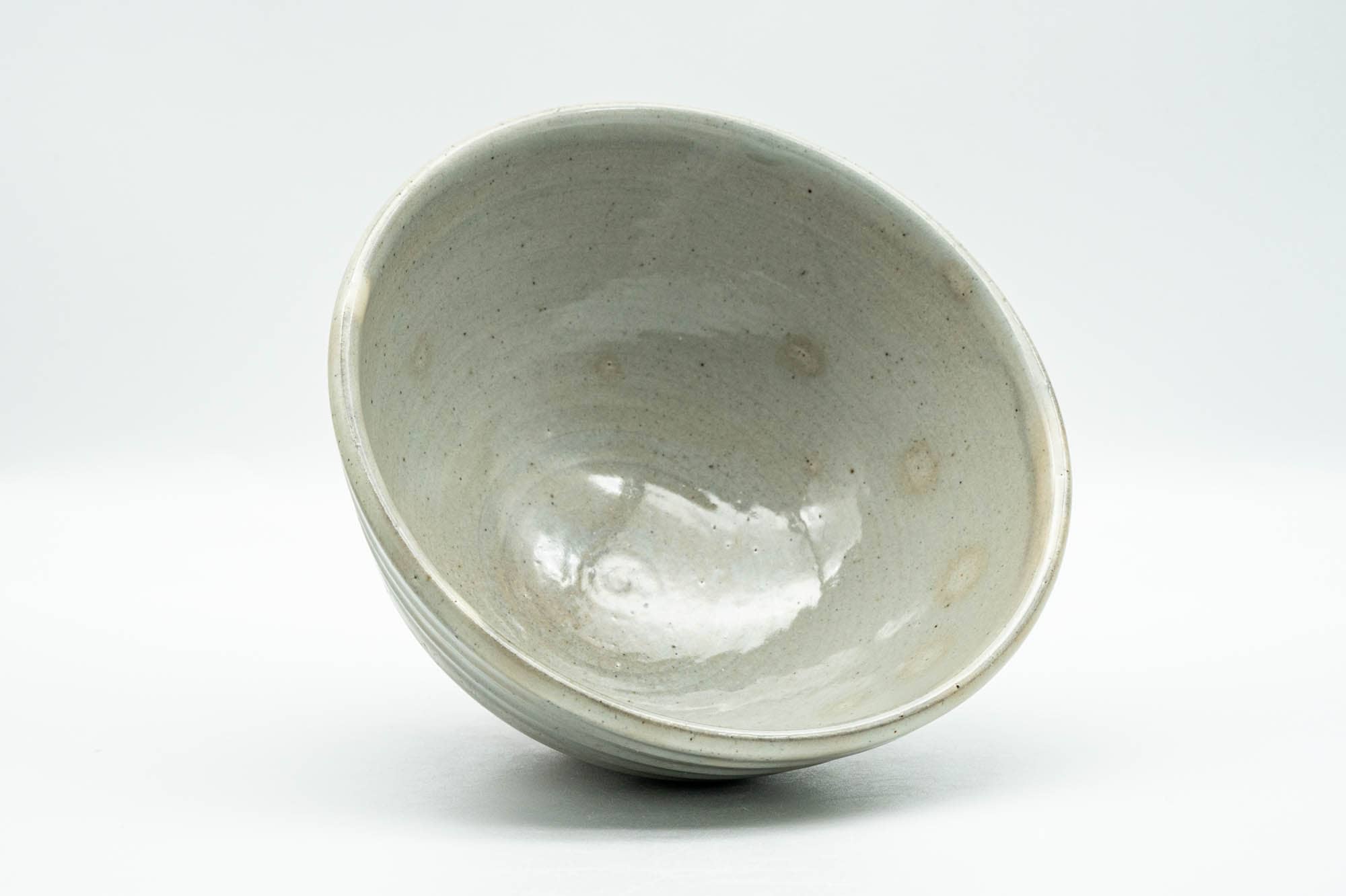 Japanese Matcha Bowl - Spiraling Grey Glazed Chawan - 250ml