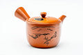 Japanese Kyusu - Engraved Mountainous Tokoname-yaki Mesh Teapot - 315ml