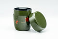 Japanese Chazutsu - Green Floral Tea Plastic Canister - 300ml