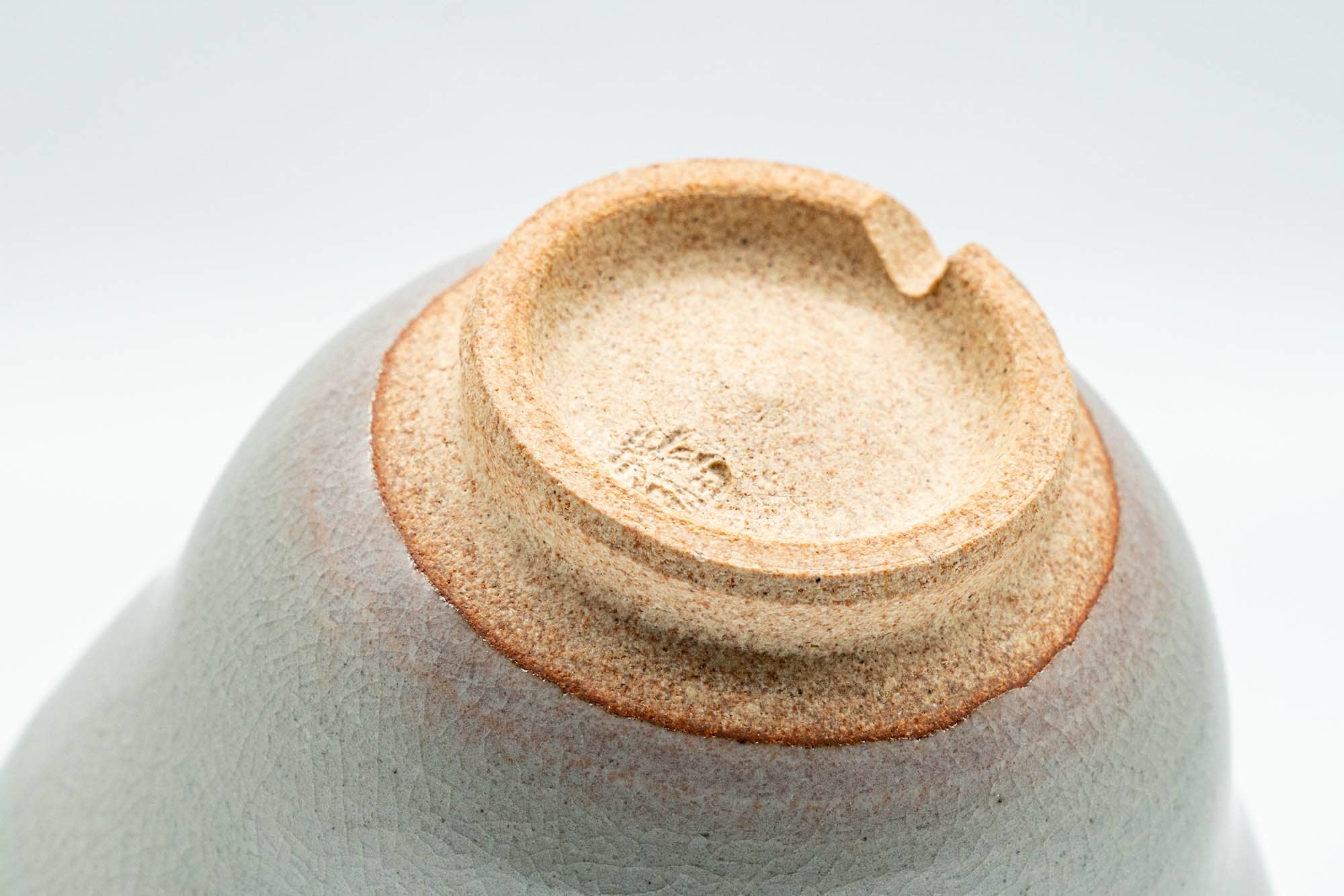Japanese Teacup - Beige White Drip-Glazed Hagi-yaki Yunomi - 80ml