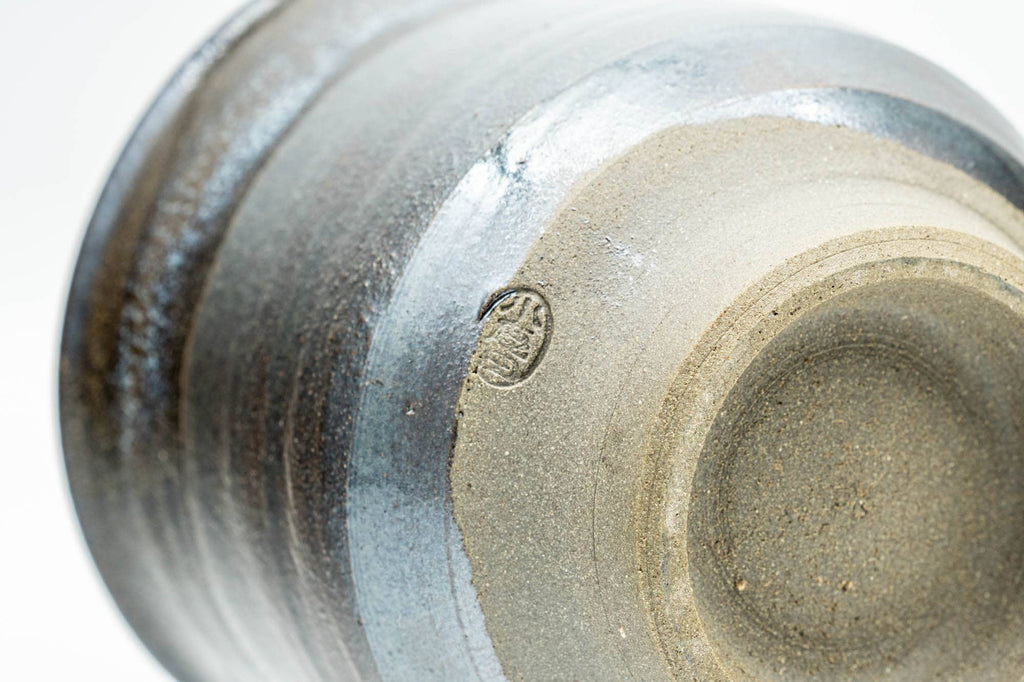 Japanese Teacup - Metallic Black Drip-Glazed Yunomi - 140ml