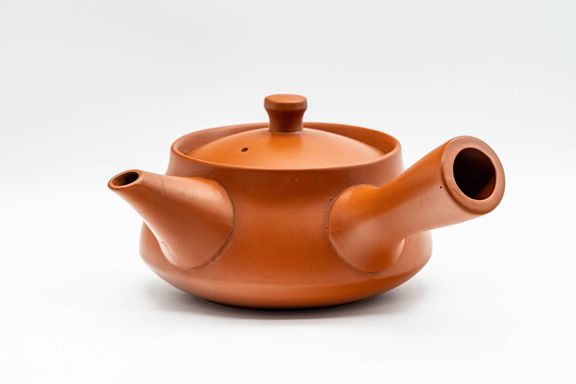 Japanese Tea Set - Long Grass Engraved Tokoname-yaki Debeso Kyusu Teapot with 5 Yunomi Teacups