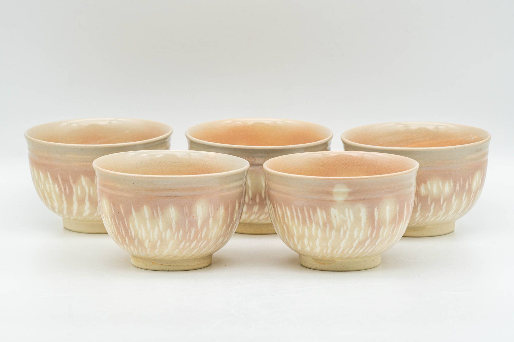 Japanese Tea Set - Gohonte Hagi-yaki Dobin Teapot with 5 Yunomi Teacups