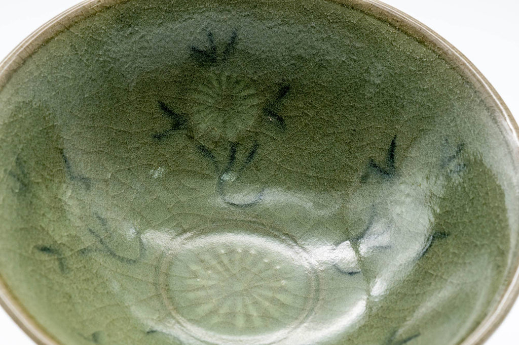 Japanese Matcha Bowl - Green Celadon Hira-gata Chawan - 150ml