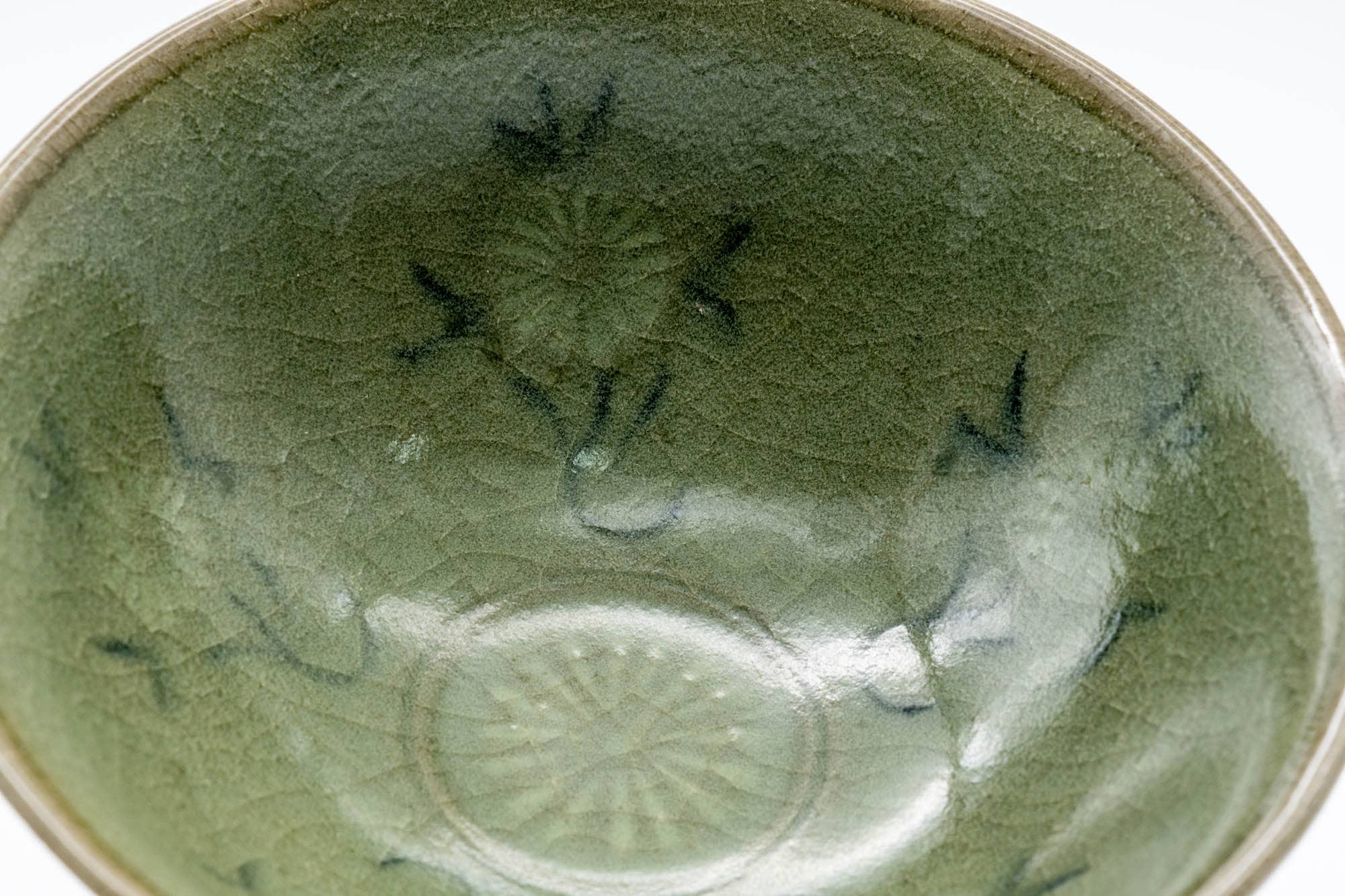 Japanese Matcha Bowl - Green Celadon Hira-gata Chawan - 150ml