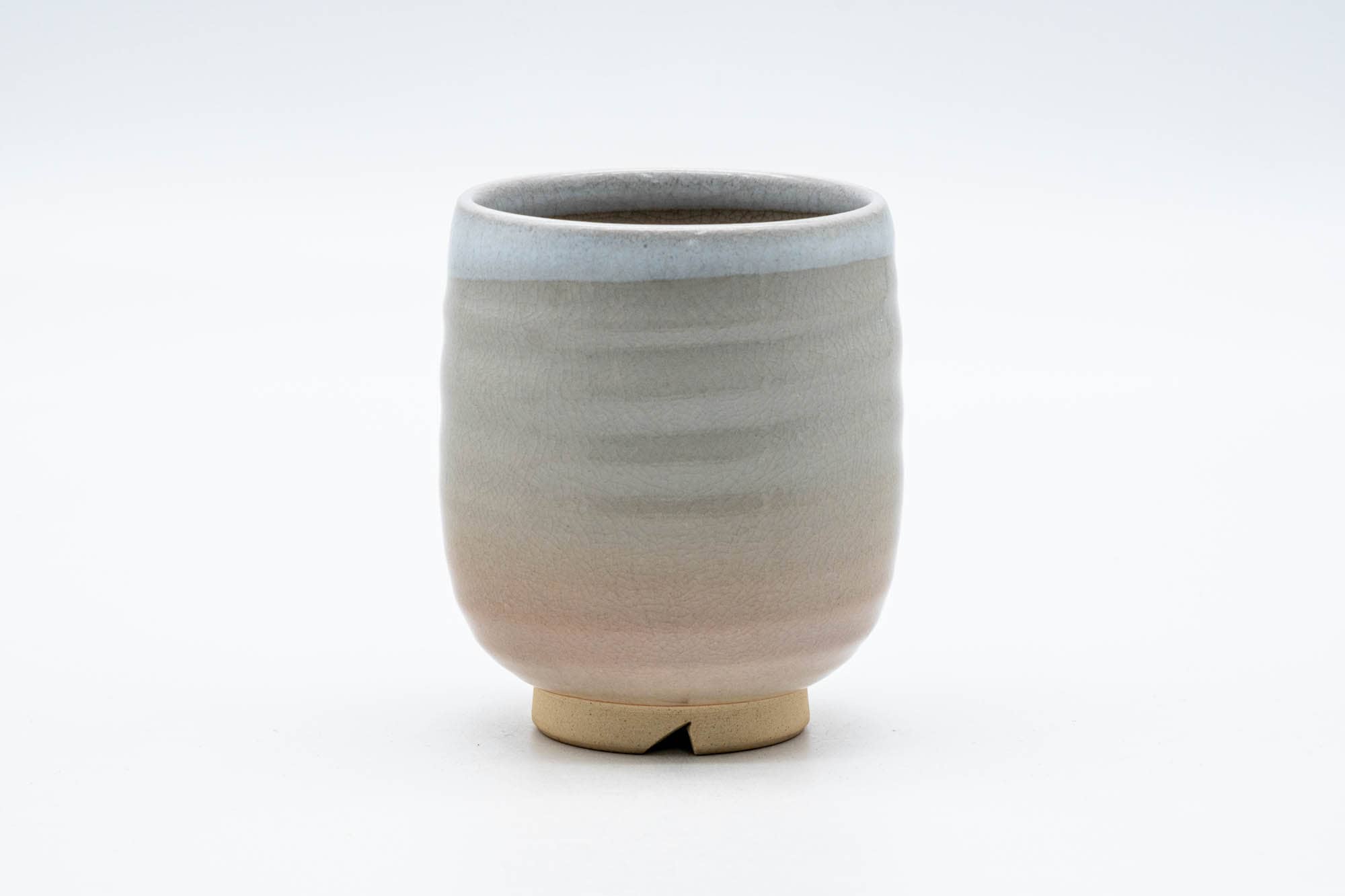 Japanese Teacup - Large Beige White Glazed Hagi-yaki Yunomi - 240ml