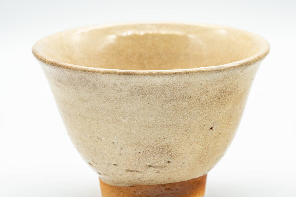 Japanese Teacup - Beige Caramel Hagi-yaki Yunomi - 120ml