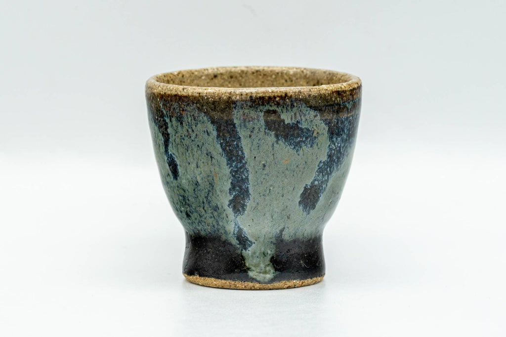 Japanese Teacup - Blue-Green Drip-Glazed Guinomi - 35ml