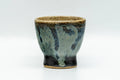 Japanese Teacup - Blue-Green Drip-Glazed Guinomi - 35ml