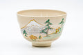 Japanese Matcha Bowl - 中村華峰 Hanamine Nakamura - Mt. Fuji Villagers Kyo-yaki Chawan - 425ml