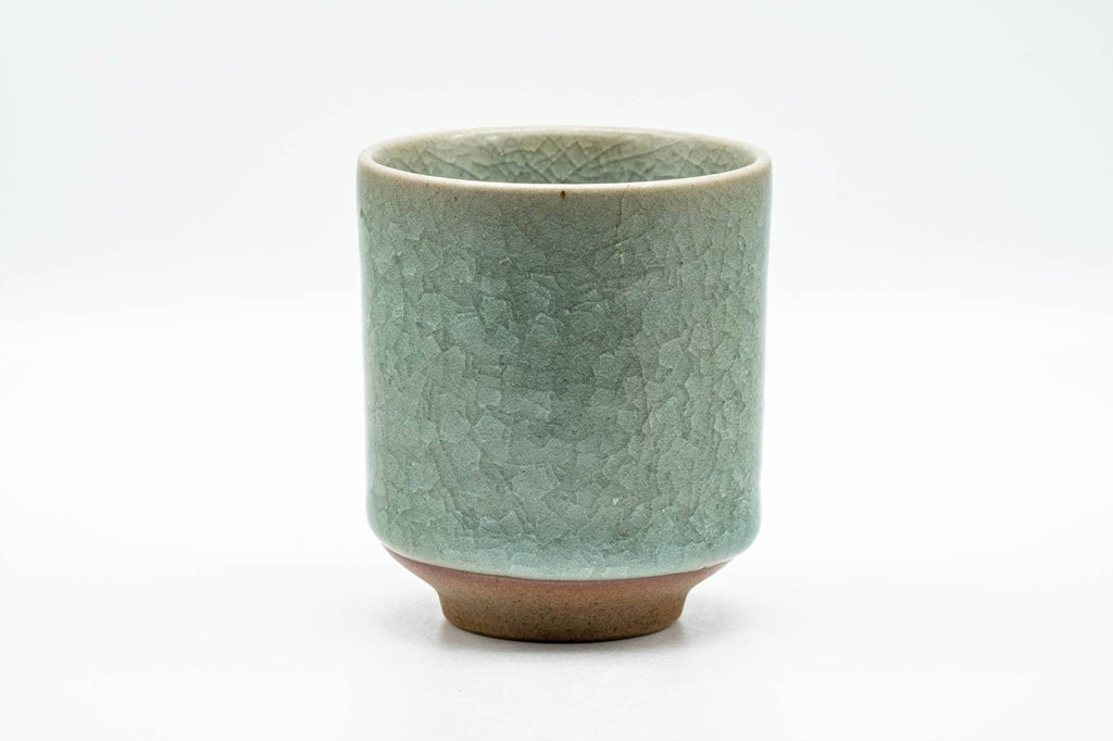 Japanese Teacup - Green Celadon Snowflake Glazed Yunomi - 180ml