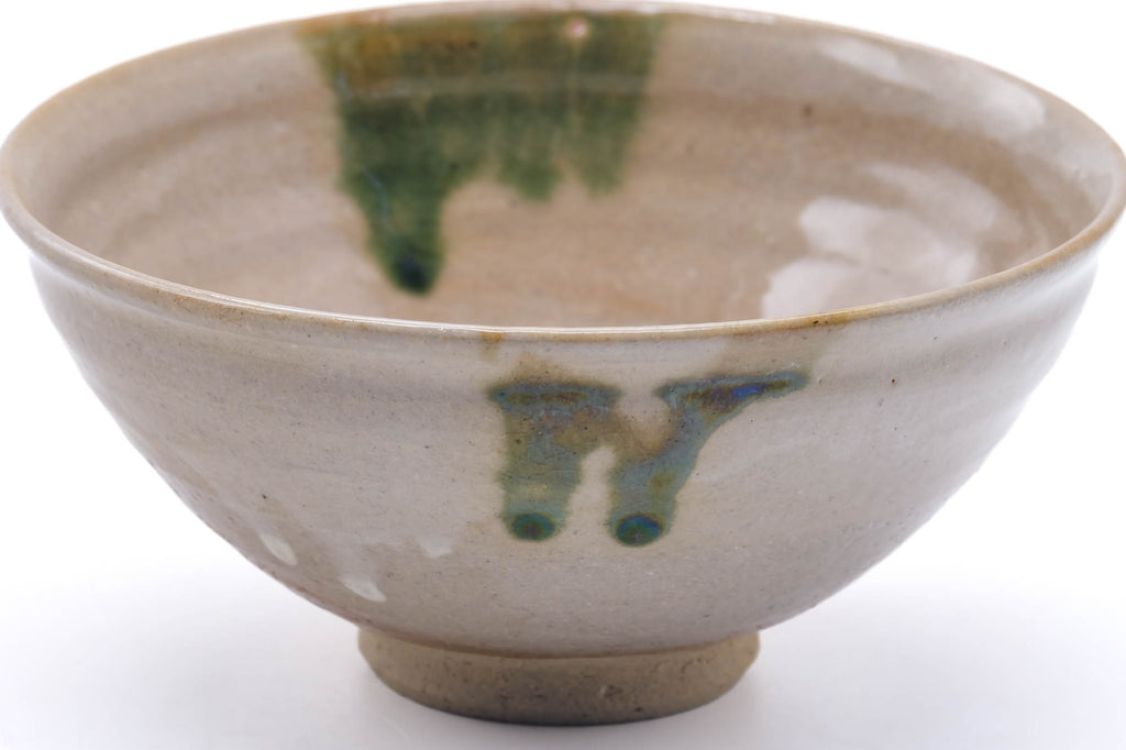 Japanese Matcha Bowl - Beige Glazed Drip-Glazed Tenmoku-gata Chawan - 400ml