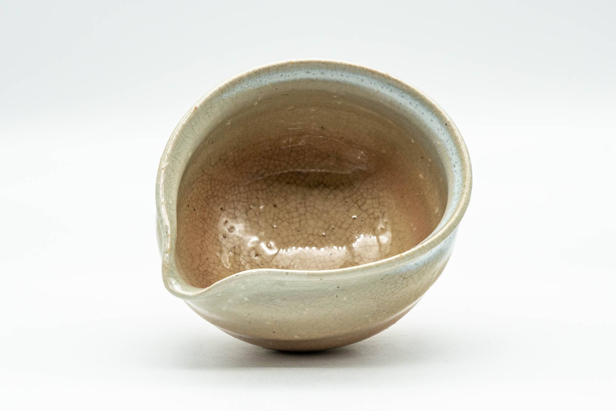 Japanese Katakuchi - Warm Beige Hagi-yaki Water Cooler - 125ml