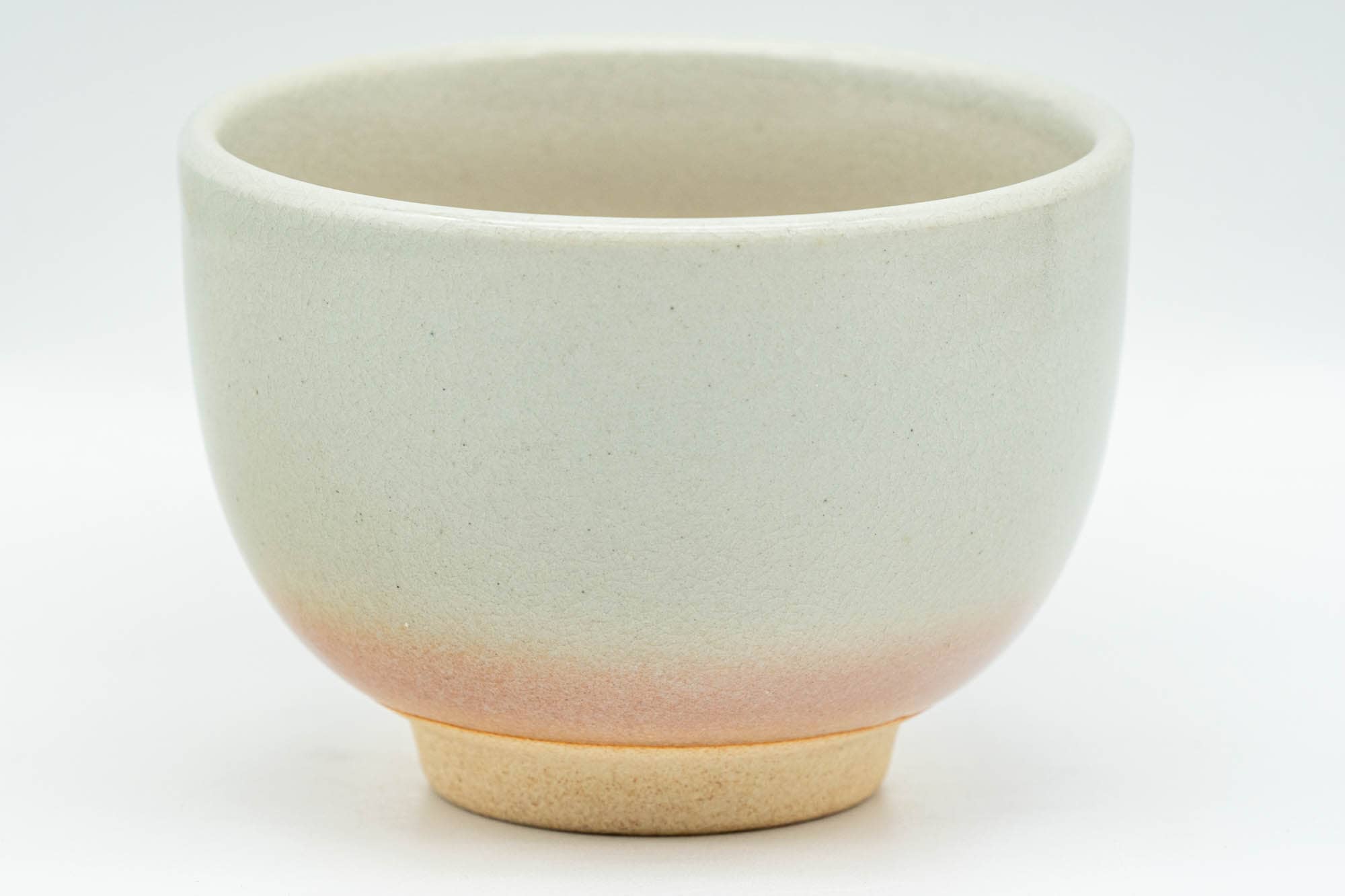 Japanese Teacups - Set of 3 Beige Pink Hagi-yaki Yunomi - 110ml