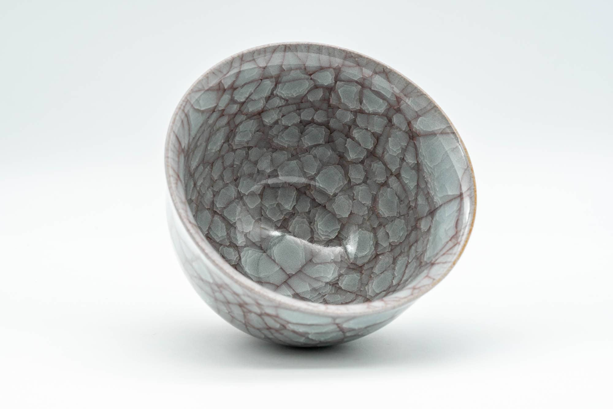 Japanese Teacup - 橘吉 Tachikichi - Grey Snowflake Glazed Yunomi - 140ml