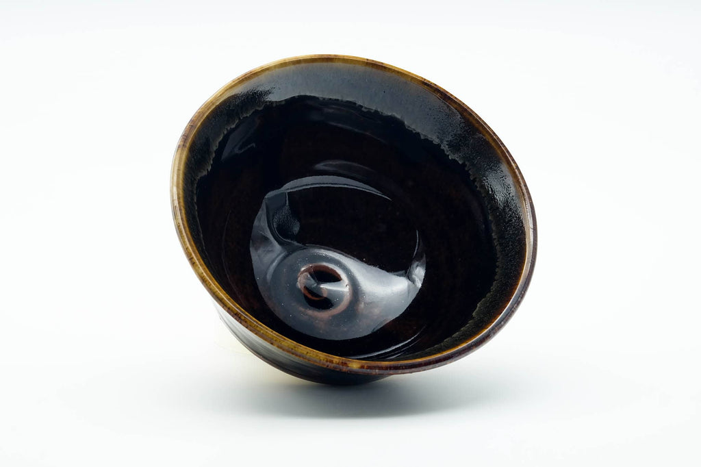 Japanese Matcha Bowl - Brown Drip-Glazed Kyo-yaki Chawan - 200ml