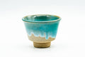 Japanese Teacup - Turquoise Drip-Glazed Agano-yaki Yunomi - 70ml