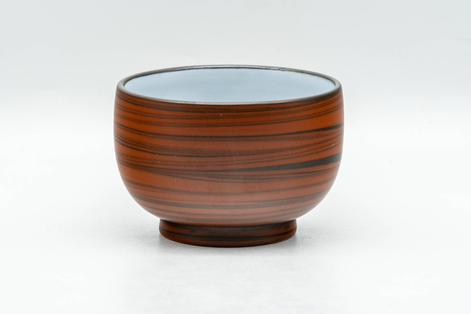 Japanese Teacup - Red Nerikomi White Inner Glazed Tokoname-yaki Yunomi - 90ml