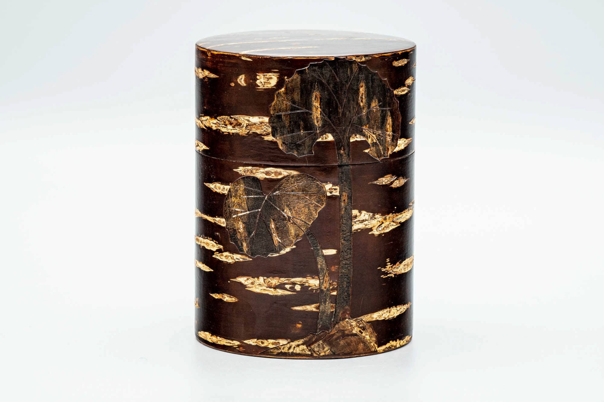 Japanese Chazutsu - Sakura Cherry Bark Ginkgo Leaf Tea Canister - 600ml