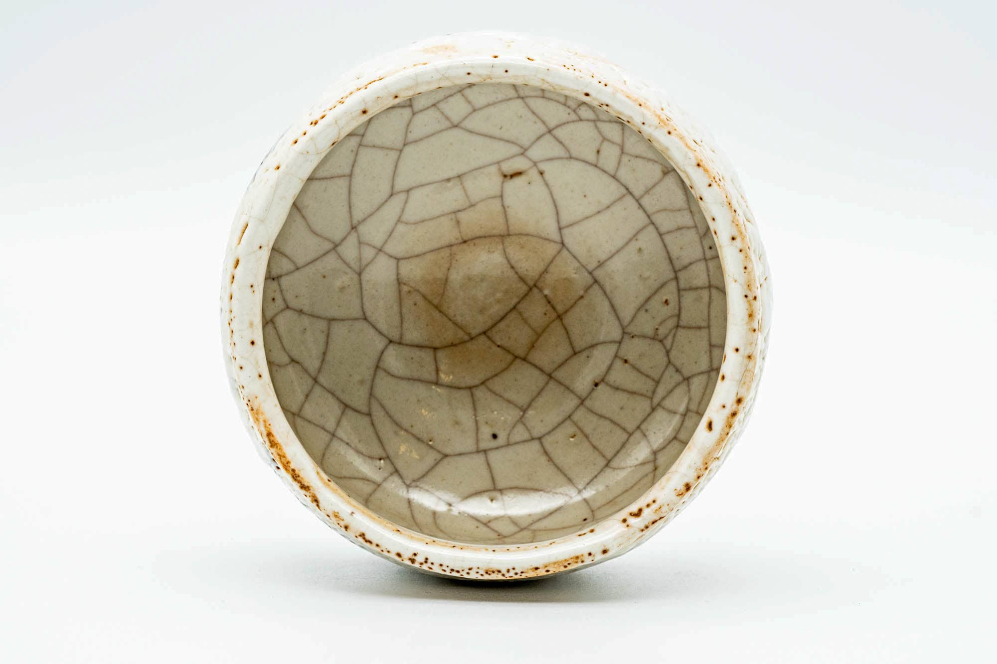 Japanese Matcha Bowl - 加藤秀山 Katou Hideyama - White Shino Glazed Mino-yaki Chawan - 350ml