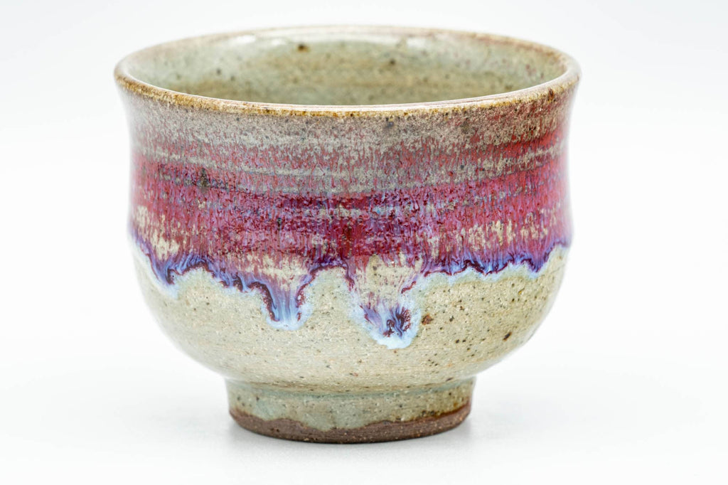 Japanese Teacups - Pair of Blue Purple Drip-Glazed Yunomi - 90ml