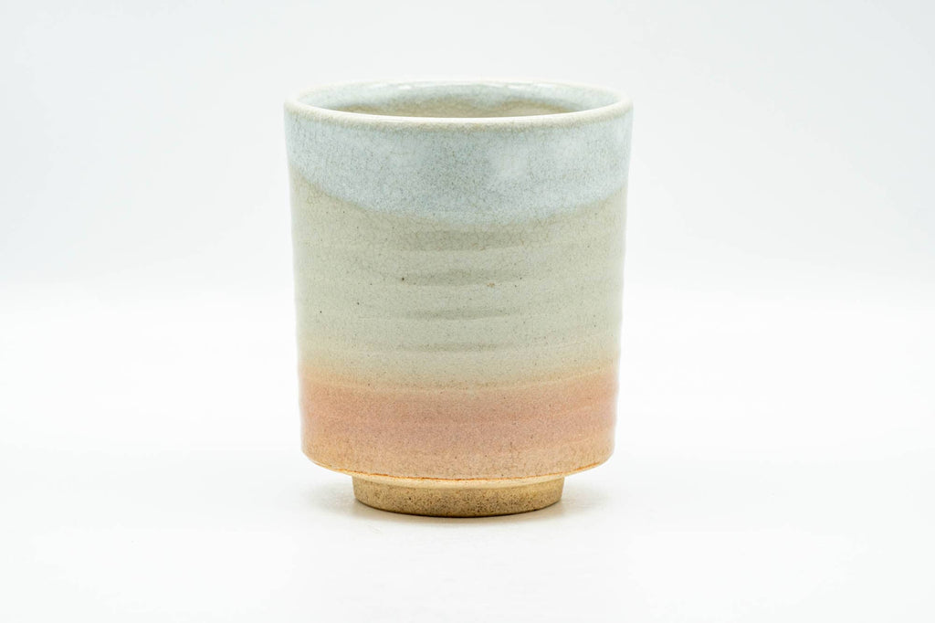 Japanese Teacup - Beige Peach White Glazed Hagi-yaki Yunomi - 190ml