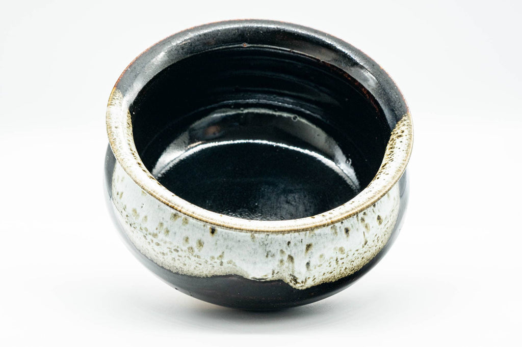 Japanese Kensui - Black White Drip-Glazed Water Bowl - 500ml