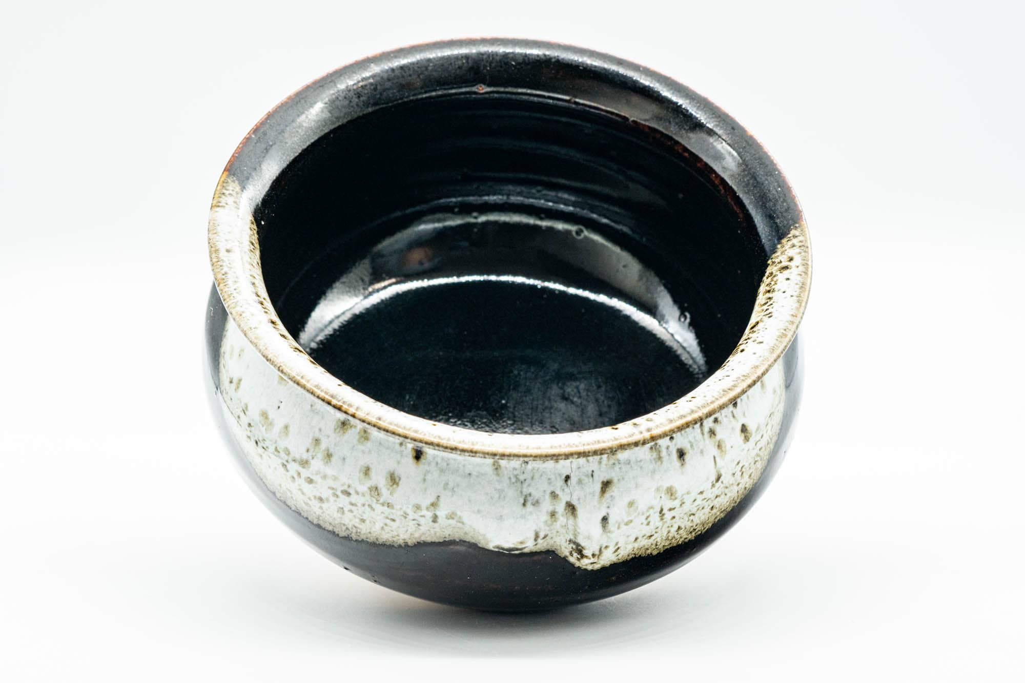 Japanese Kensui - Black White Drip-Glazed Water Bowl - 500ml