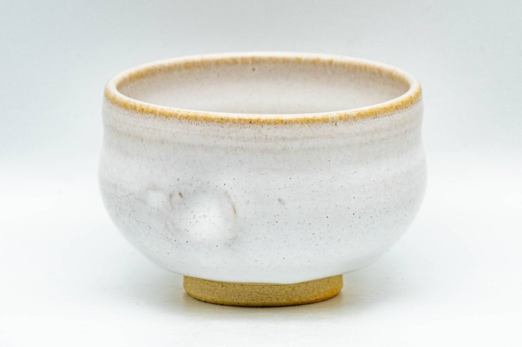Japanese Teacup - 赤膚山 Akiyama Kiln White Glazed Akahada-yaki Yunomi - 160ml
