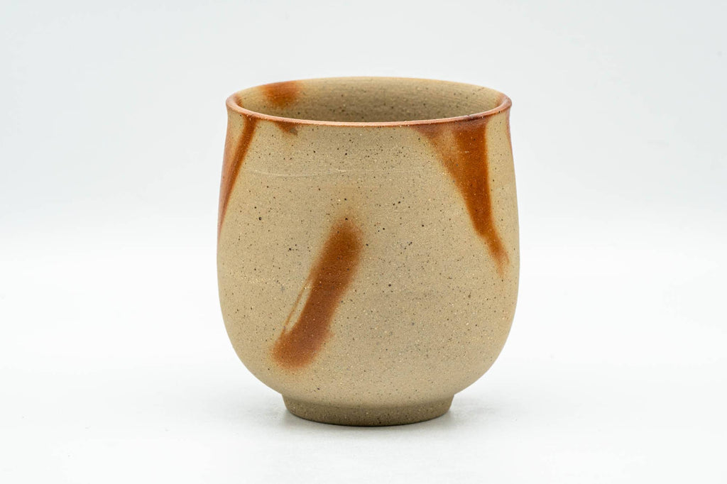 Japanese Teacup - 緋襷 Beige Orange Hidasuki Bizen-yaki Yunomi - 180ml