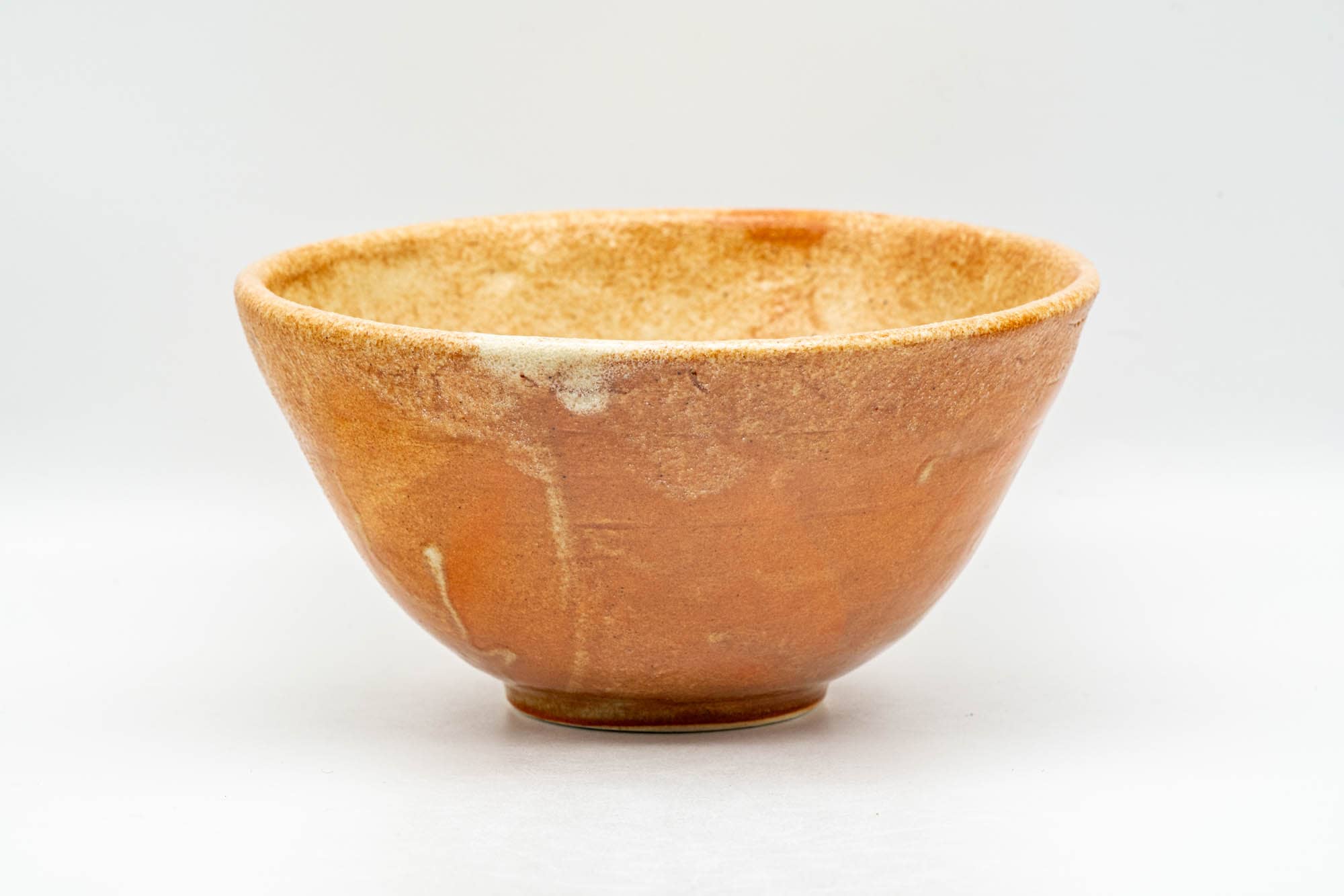 Japanese Matcha Bowl - Orange Glazed Sugi-nari Chawan - 350ml