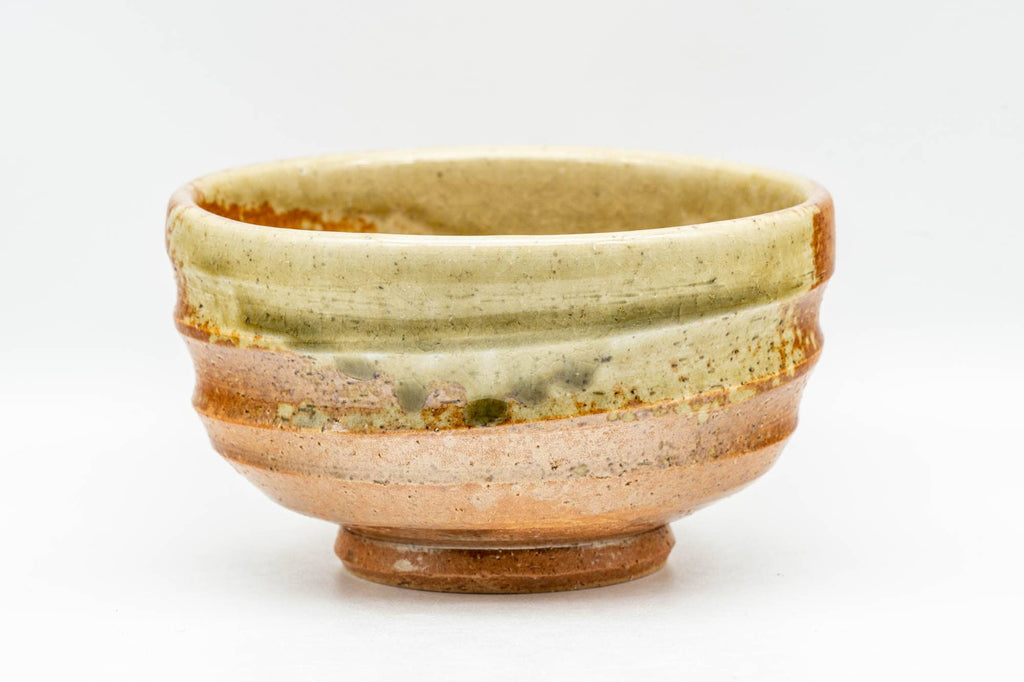 Japanese Matcha Bowl - Ash Green Glazed Shigaraki-yaki Chawan - 300ml