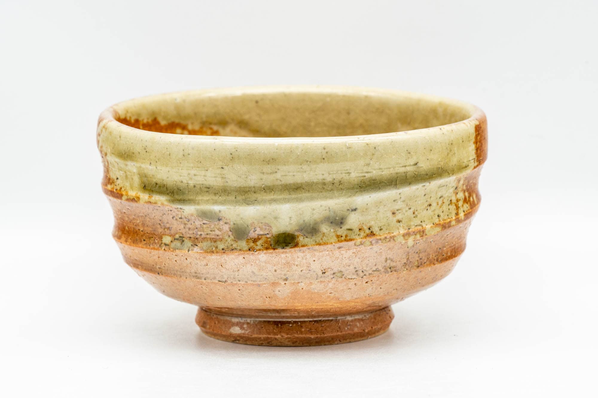 Japanese Matcha Bowl - Ash Green Glazed Shigaraki-yaki Chawan - 300ml