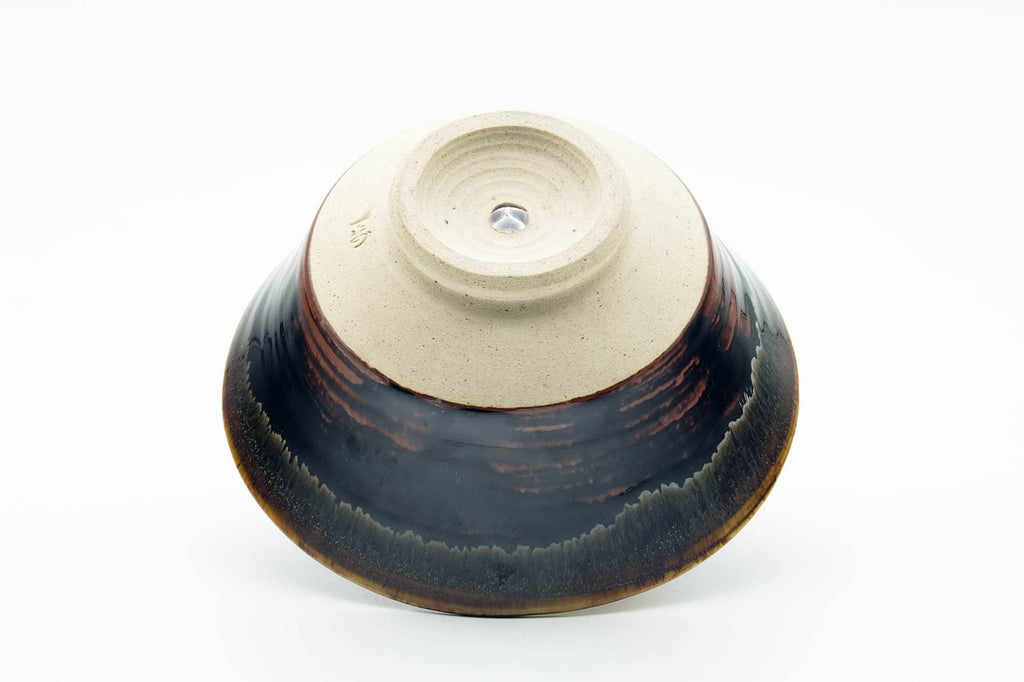 Japanese Matcha Bowl - Brown Drip-Glazed Kyo-yaki Chawan - 200ml