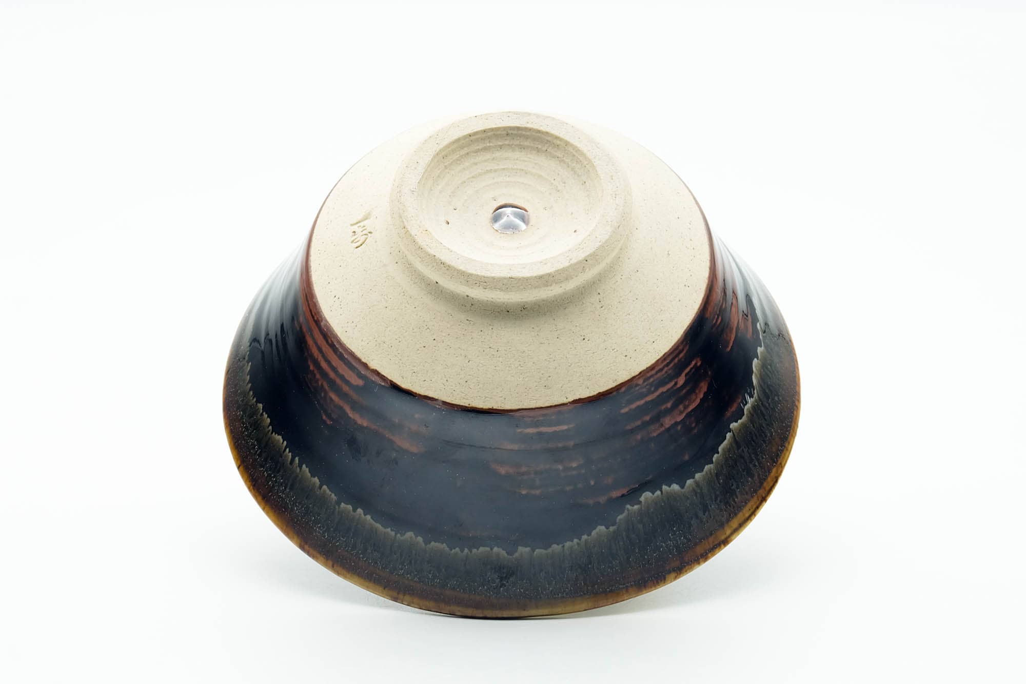 Japanese Matcha Bowl - Brown Drip-Glazed Kyo-yaki Chawan - 200ml