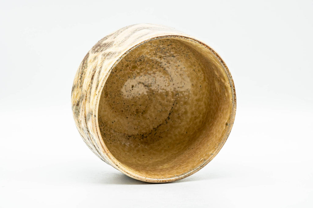 Japanese Matcha Bowl - Beige Mountainous Textured Glaze Chawan - 400ml