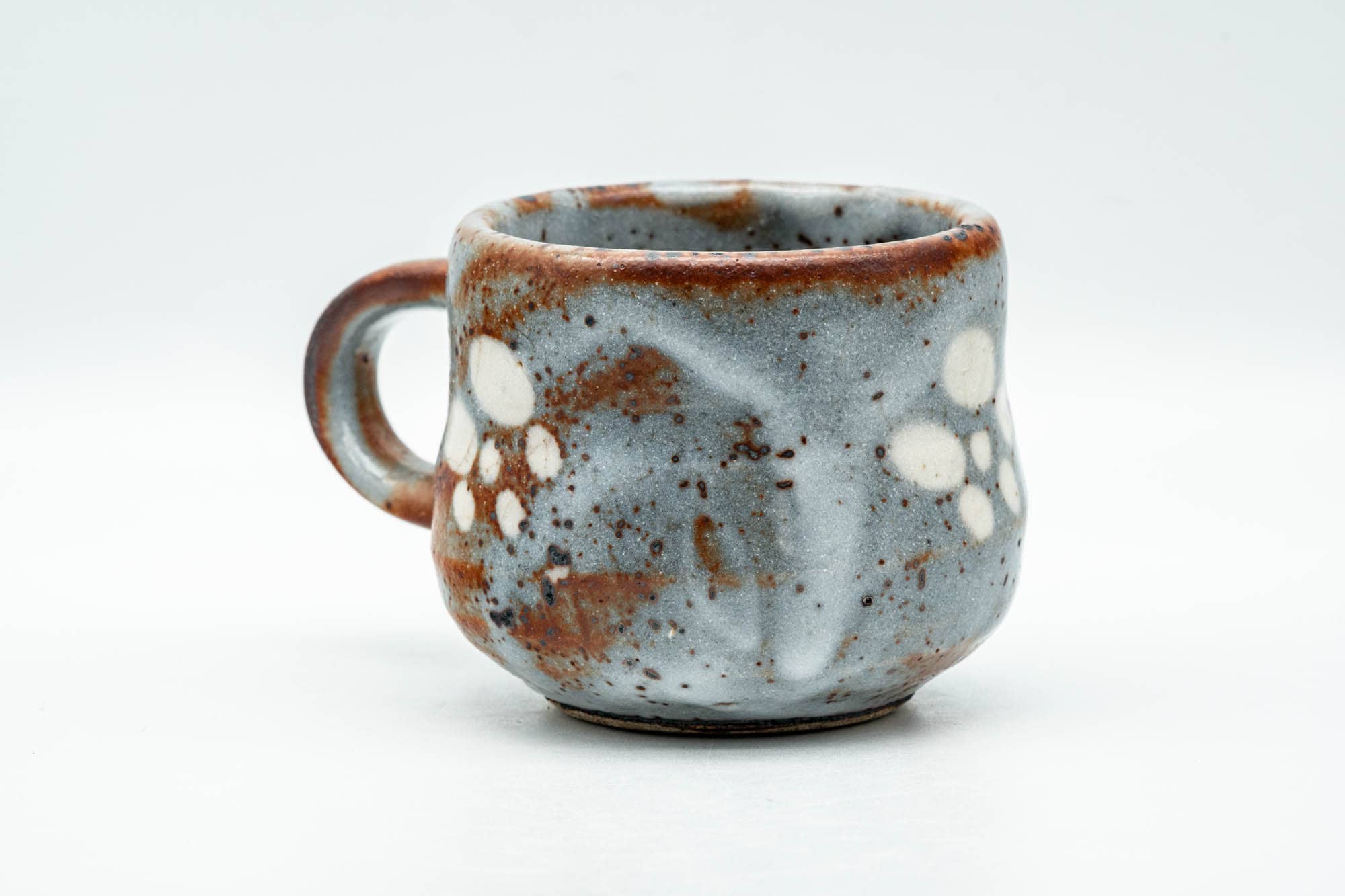 Japanese Teacup - Blue Shino Glazed Ushirode Yunomi - 150ml