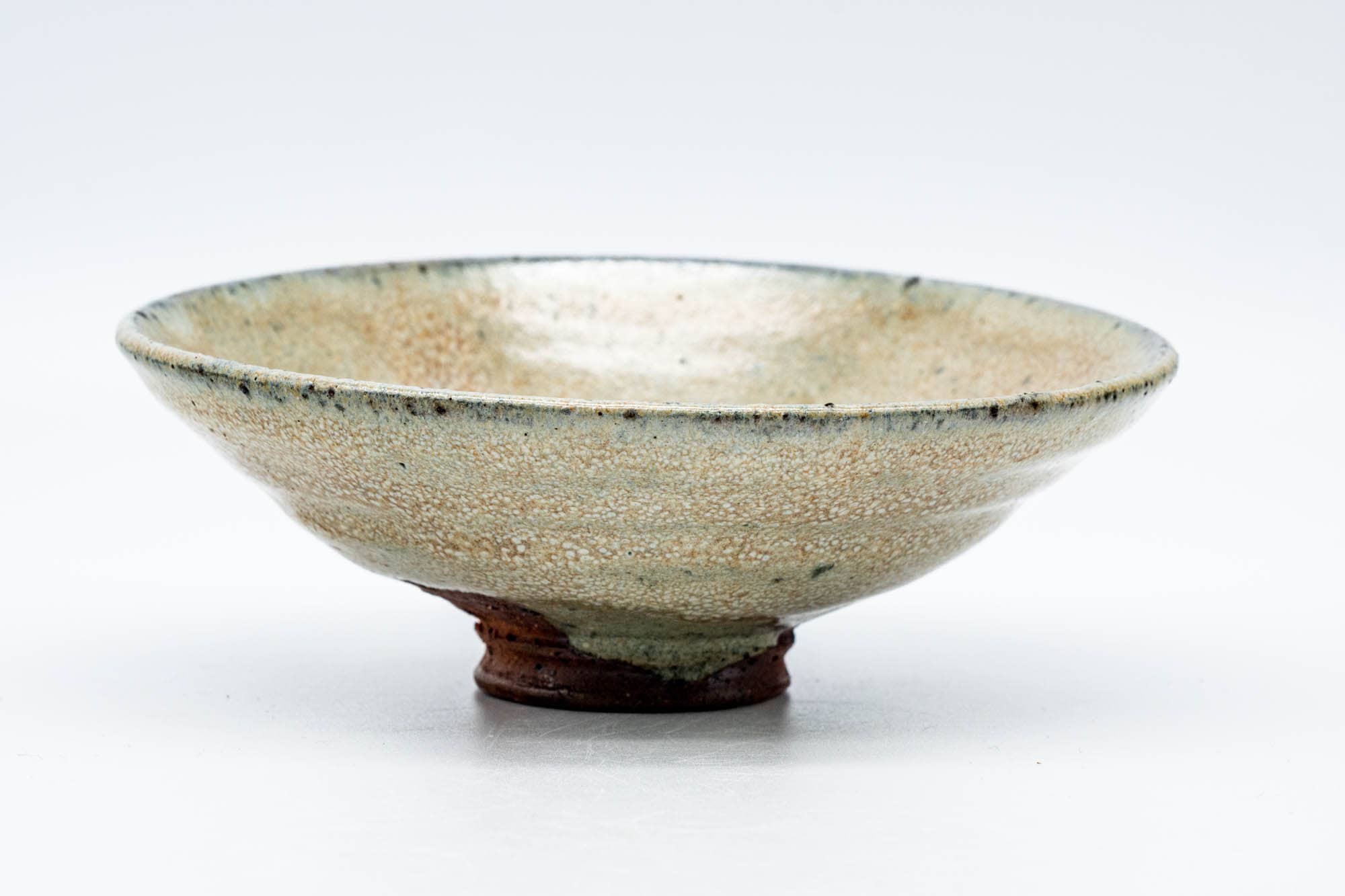 Japanese Matcha Bowl - Beige Blue Summer Chawan - 100ml