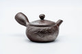 Japanese Kyusu - Floral Engraved Banko-yaki Ceramic Teapot - 120ml