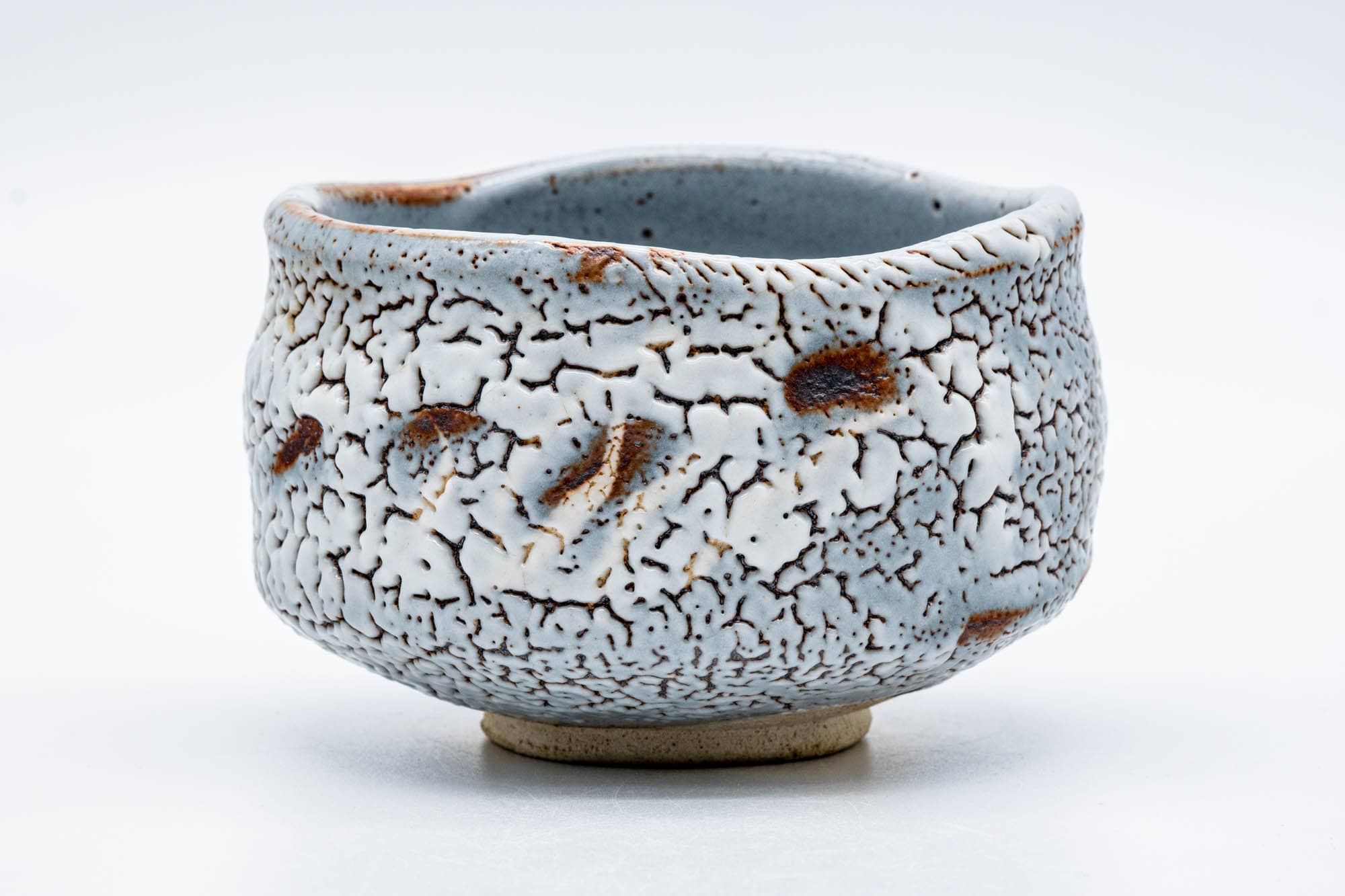 Japanese Matcha Bowl - 加藤秀山 Katou Hideyama - Blue Shino Mino-yaki Chawan - 400ml