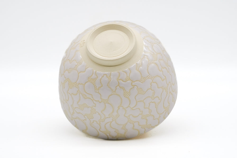 White Sennari Gourds Kiyomizu-yaki Chawan