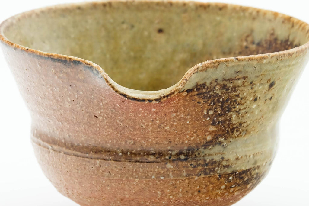 Japanese Katakuchi - Ash Glazed Shigaraki-yaki Spouted Water Cooler - 80ml
