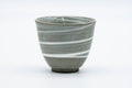 Japanese Teacup - Spiraling Grey White Glazed Yunomi - 130ml