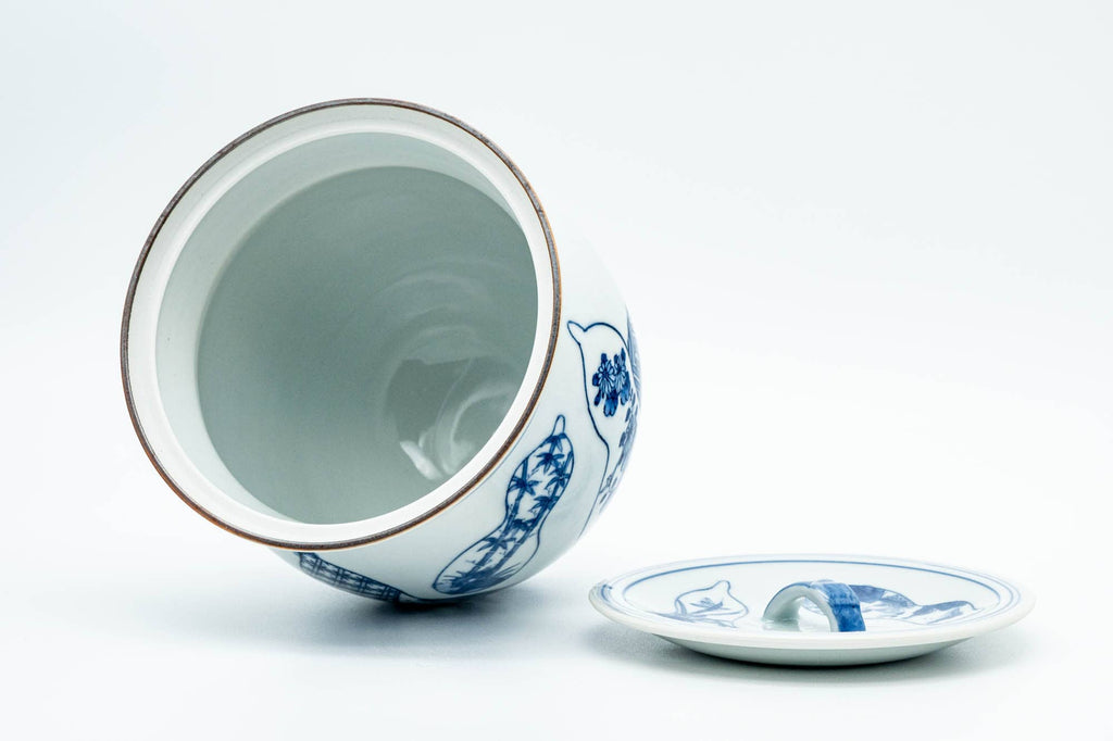 Japanese Mizusashi - Blue Gourd Arita-yaki Fresh Water Container - 1000ml